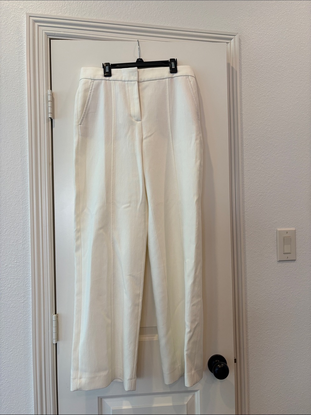 Zara Cream Wide-Leg Tailored Pants
